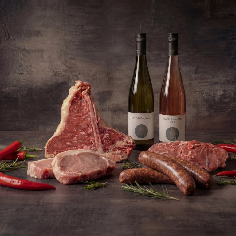 Oster-Genusspaket – Steak & Wein